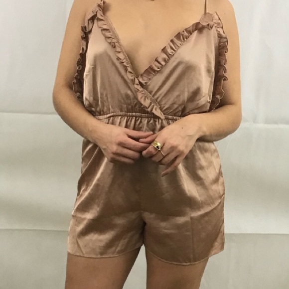 nwot nastygal satin romper - Picture 2 of 7
